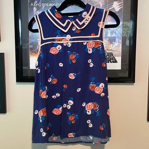 ModCloth floral tank with collar